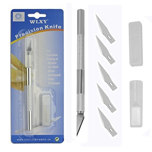 DEZIINE Precision Craft Knife with 5 Spare Blades of Craft and