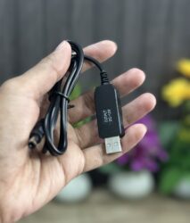 USB 5v to 12V Booster Cable For Mini UPS With LED Indicator